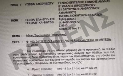 ΠΟΜΕΝΣ: Εορταστικές άδειες εορτών Χριστουγέννων- Νέου έτους.