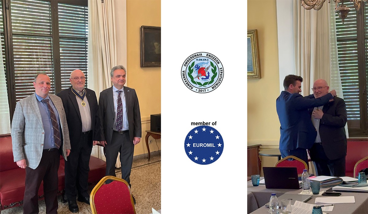 Ανακήρυξη του Προέδρου EUROMIL ως Επίτιμο Μέλος της ΠΟΜΕΝΣ