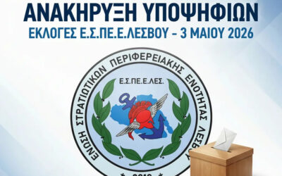 Ανακήρυξη Υποψήφιων για Εκλογές Ε.Σ.ΠΕ.Ε.ΛΕΣ. 2026
